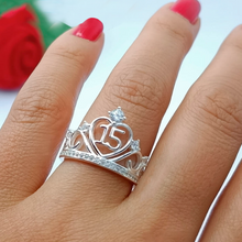 Cargar imagen en el visor de la galería, Anillo con forma de corona princesa