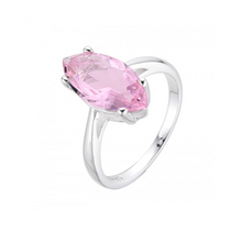 Cargar imagen en el visor de la galería, Anillo con corte navette color rosa