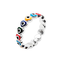 Cargar imagen en el visor de la galería, Anillo con diseño de ojos turco