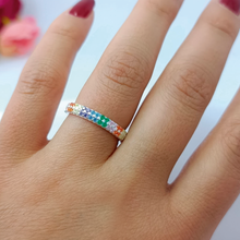 Cargar imagen en el visor de la galería, Anillo con gemas de colores