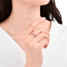 Cargar imagen en el visor de la galería, Anillo con diseño de ojo turco color rojo