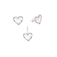 Cargar imagen en el visor de la galería, Conjunto de aretes y dije de árbol de la vida