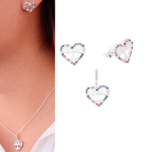 Cargar imagen en el visor de la galería, Conjunto de aretes y dije de árbol de la vida