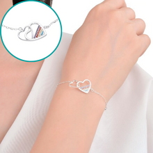 Cargar imagen en el visor de la galería, Pulsera de corazones