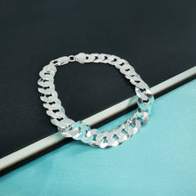 Cargar imagen en el visor de la galería, Pulsera de plata de ley 925 italiana para hombre