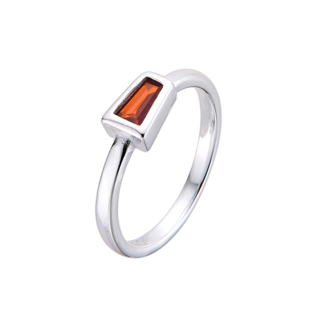 Anillo con diseño rectangular