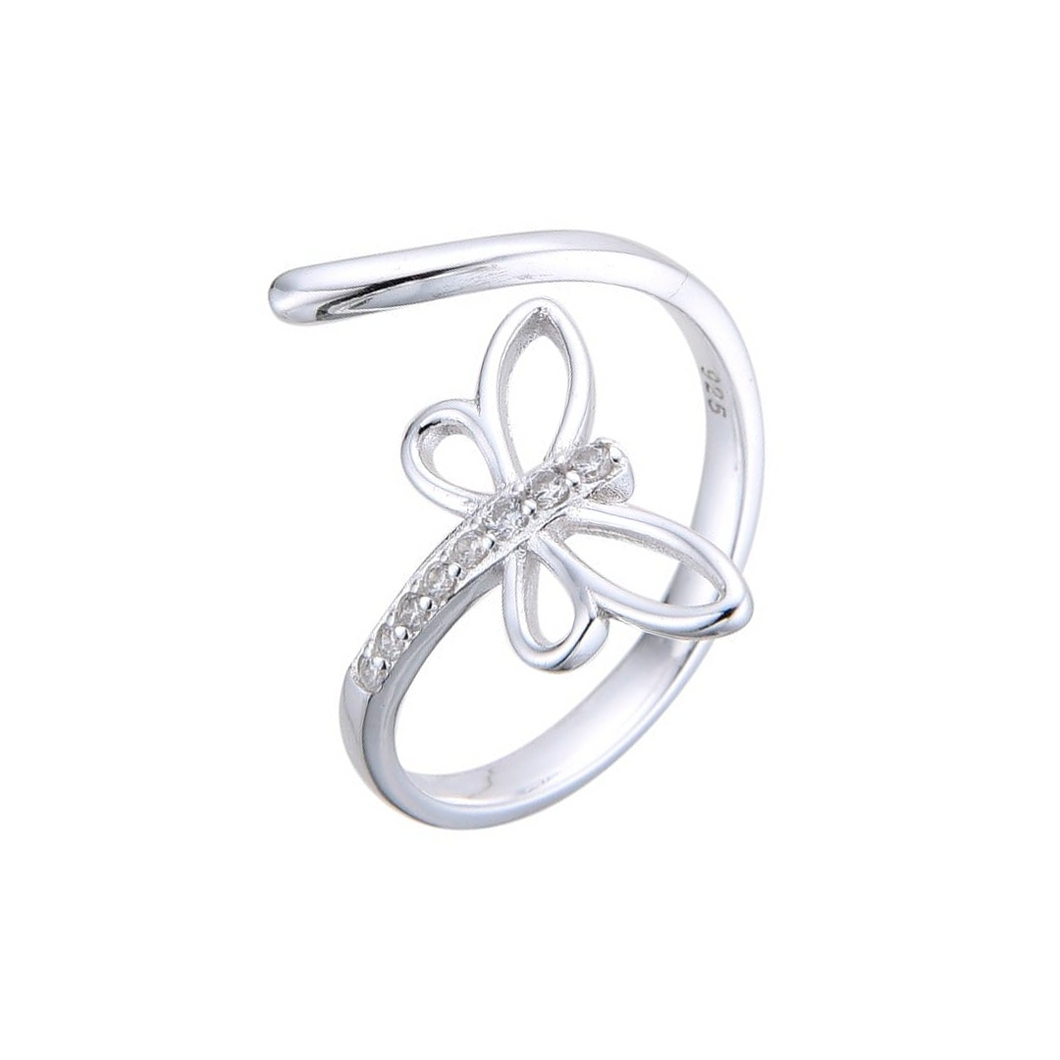 Anillo con forma de libélula ajustable