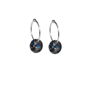 Aretes de puntos de luz negro