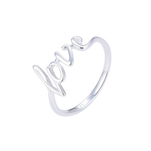 Anillo de plata love