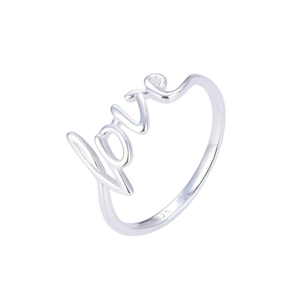 Anillo de plata love
