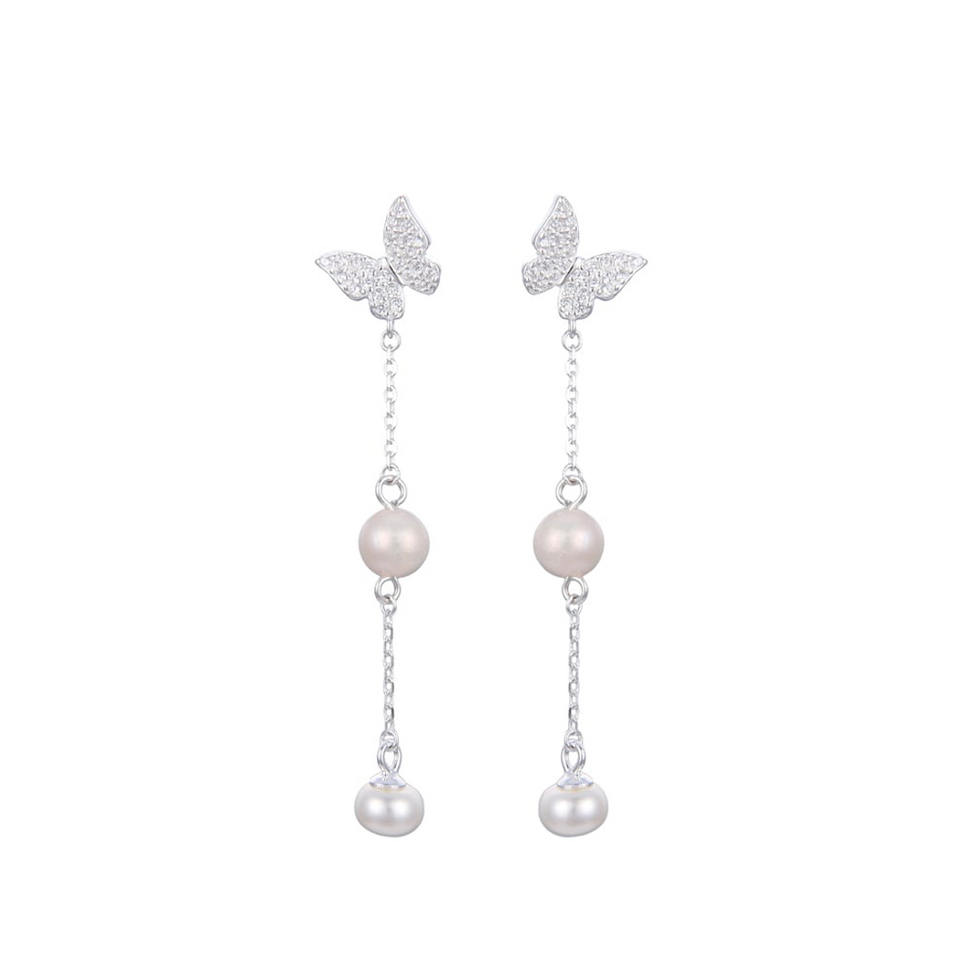 aretes de mariposa