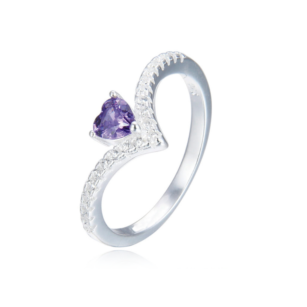 Anillo con corte de corazón