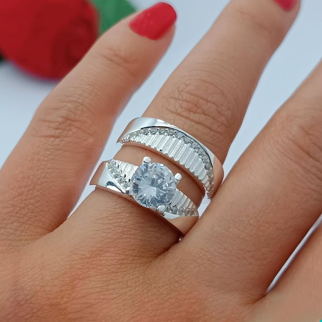 Anillo doble de compromiso – Elis Joyeria