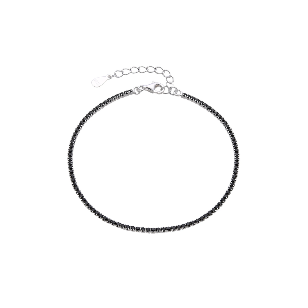 Pulsera de tennis color negro
