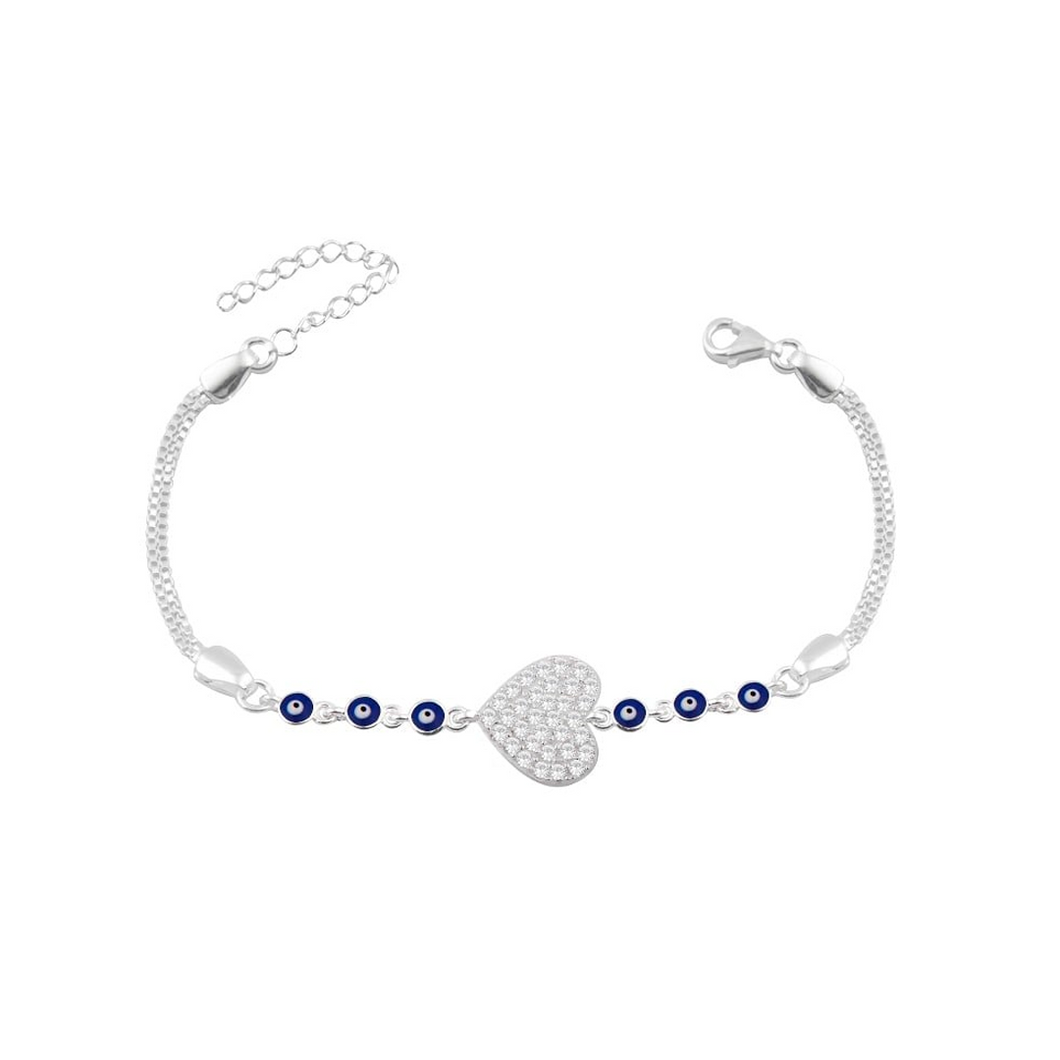 Pulsera de ojos turcos y corazón