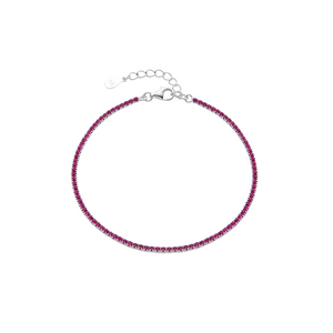Pulsera de tennis color rosado