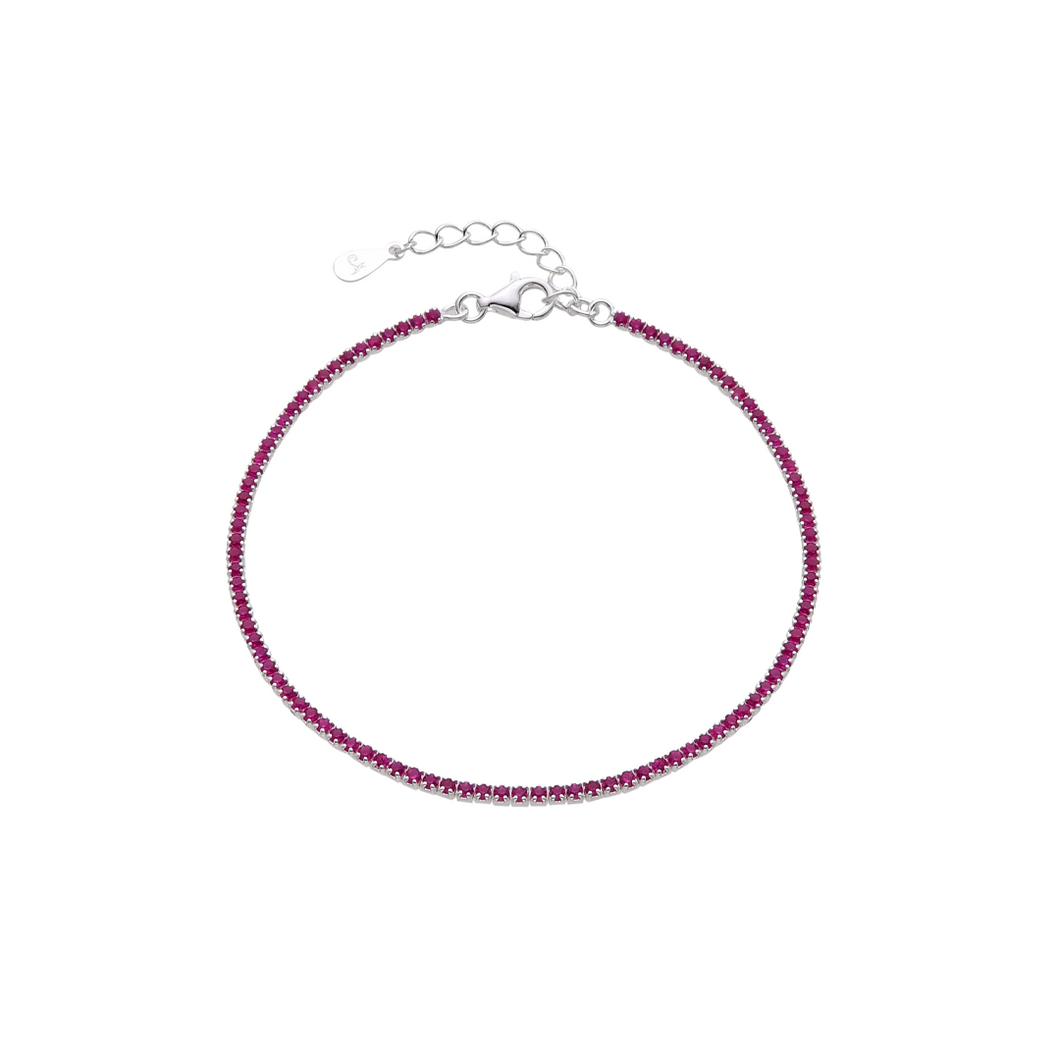 Pulsera de tennis color rosado