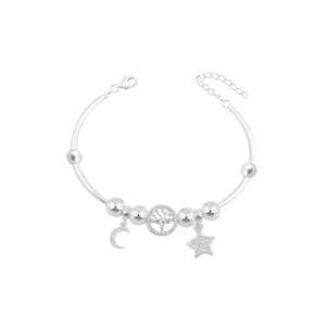 Pulsera de luna y estrellas