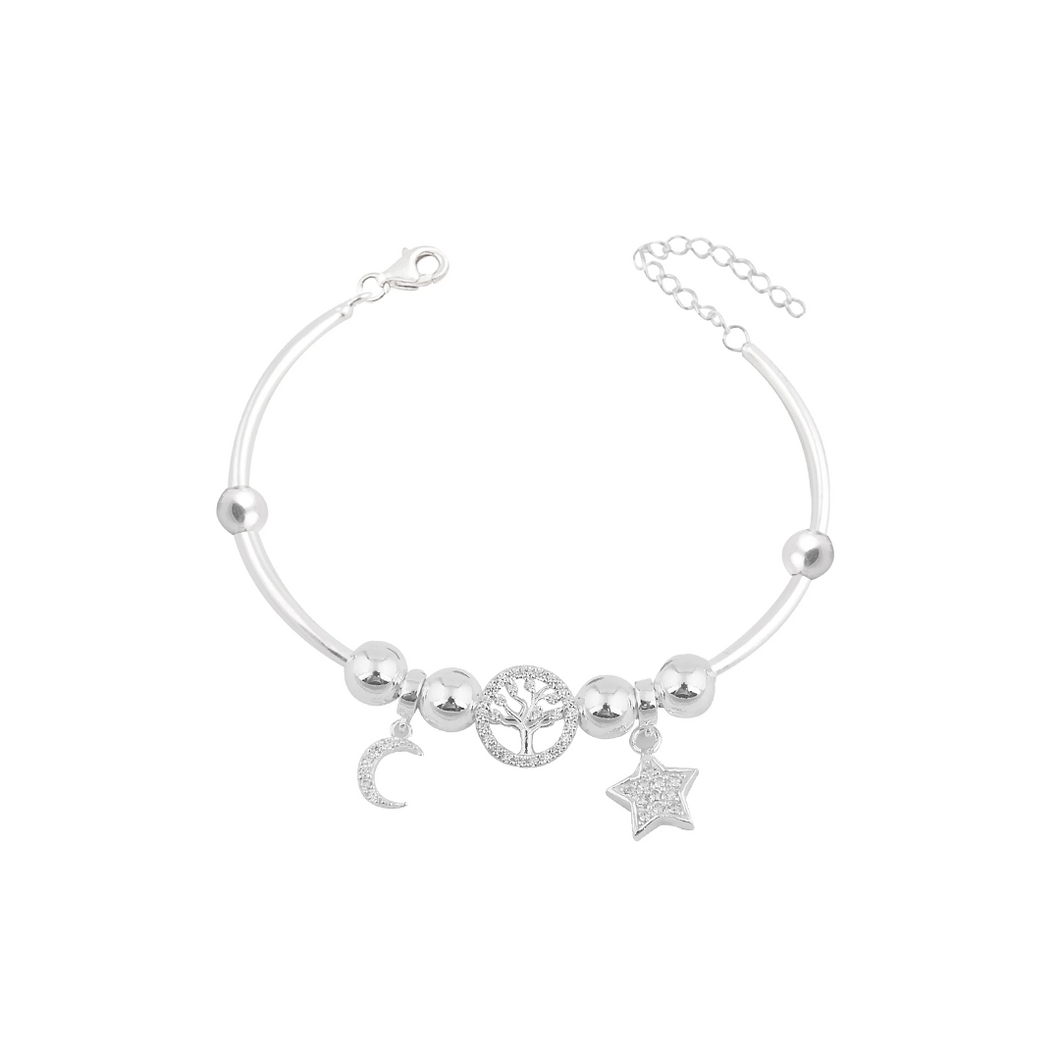 Pulsera de luna y estrellas