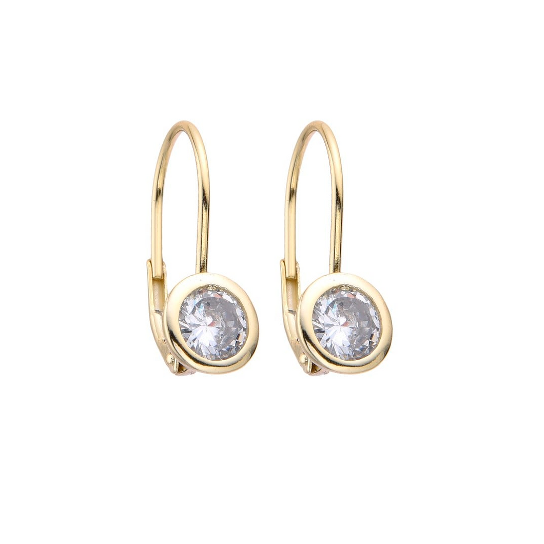 Argollas de Plata de Ley 0925 con Baño de Oro - Aretes Femeninos y Elegantes